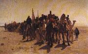 leon belly Pilgrims Going to Mecca. oil painting
